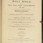 1844 Holy Bible w/ Adam Clarke Commentary Methodist MAPS 6v SET Antichrist