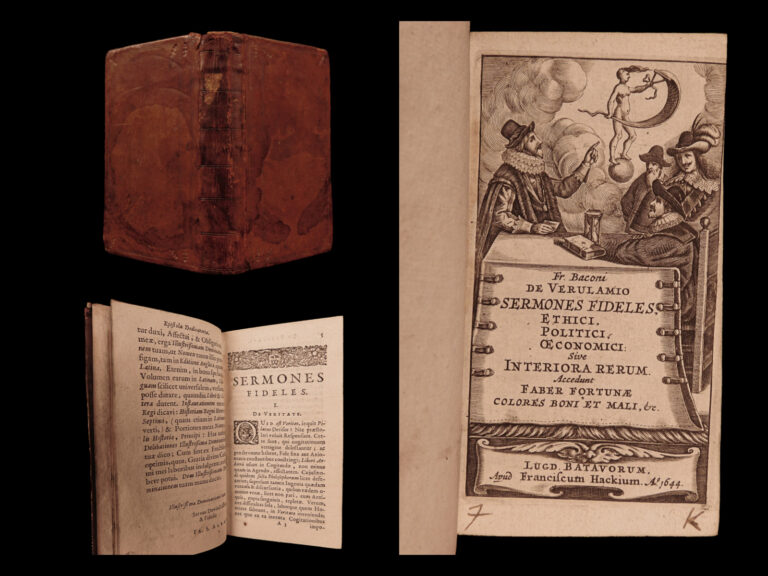 Image of 1644 Francis Bacon Sermones Fideles Essays Elzevir Economics Science Crime LAW