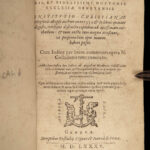 1585 John Calvin Institutes Christian Religion Geneva Bible Catechism Reformed