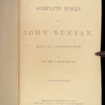 1872 EXQUISITE John Bunyan Illustrated Pilgrims Progress Mr Badman BINDING