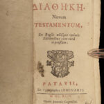 1692 BIBLE 1ed Greek New Testament Cagnolini Elzevier PADUA Italy RARE Vellum