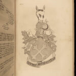 1724 Famed BLACK BOOK 1ed Arms Order of the Garter ENGLAND Heraldry Illustrated