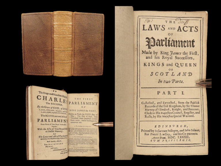 Image of 1682 SCOTLAND Laws of Scottish Parliament Politics Edinburgh RARE Witchcraft