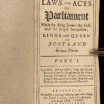 1682 SCOTLAND Laws of Scottish Parliament Politics Edinburgh RARE Witchcraft