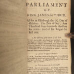 1682 SCOTLAND Laws of Scottish Parliament Politics Edinburgh RARE Witchcraft