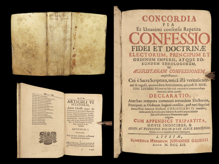 Image of 1712 Augsburg Confession Lutheran Reformation Martin Luther Rechenberg Concordia
