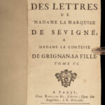 1734 Marie of Sevigne FAMOUS Letters French Society Salons Beautiful 6v SET