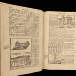 1598 RARE Holy BIBLE French Catholic Louvain Illustrated Woodcuts Apocrypha