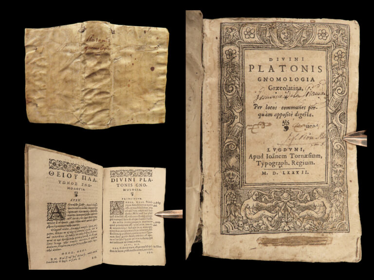 Image of 1582 PLATO Gnomologia Greek Maxims Philosophy Politics Dialogues Metaphysics