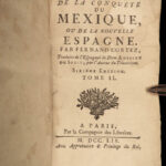 1759 Spanish Conquest of Mexico Solis Aztec Hernan Cortes Montezuma Cortez MAPS