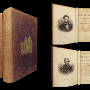 1867 CIVIL WAR History Abbott Illustrated Slavery Abe Lincoln Battle Maps RARE