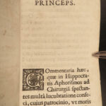 1694 Hippocrates Medicine SECRETS Aphorisms Surgery Galen Genga Commentary Roma