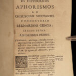 1694 Hippocrates Medicine SECRETS Aphorisms Surgery Galen Genga Commentary Roma