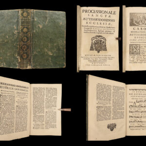 1736 Music CHANT 1ed Auxerre France Processional Catholic Hymns Latin Burgundy