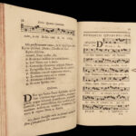 1736 Music CHANT 1ed Auxerre France Processional Catholic Hymns Latin Burgundy