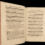 1736 Music CHANT 1ed Auxerre France Processional Catholic Hymns Latin Burgundy