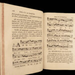 1736 Music CHANT 1ed Auxerre France Processional Catholic Hymns Latin Burgundy