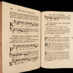 1736 Music CHANT 1ed Auxerre France Processional Catholic Hymns Latin Burgundy