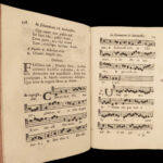 1736 Music CHANT 1ed Auxerre France Processional Catholic Hymns Latin Burgundy