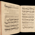 1736 Music CHANT 1ed Auxerre France Processional Catholic Hymns Latin Burgundy