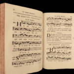 1736 Music CHANT 1ed Auxerre France Processional Catholic Hymns Latin Burgundy