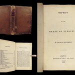 1832 Thomas Jefferson Notes on State Virginia SLAVERY Indians Colonial Americana