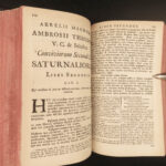 1694 Macrobius Saturnalia Dream Scipio Occult Pagan Philosophy Astronomy Plato