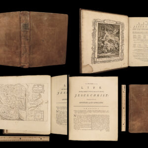 1790 Life of Jesus Christ Fleetwood Bible ART Miracles Jerusalem MAP Holy Land