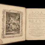 1790 Life of Jesus Christ Fleetwood Bible ART Miracles Jerusalem MAP Holy Land