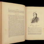 1857 Eminent Americans 1ed Washington Franklin Adams Boone Mather Jefferson RARE