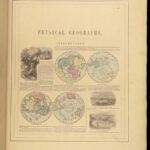 1860 Johnson Family ATLAS Geography Color 92 MAPS Texas California New York HUGE