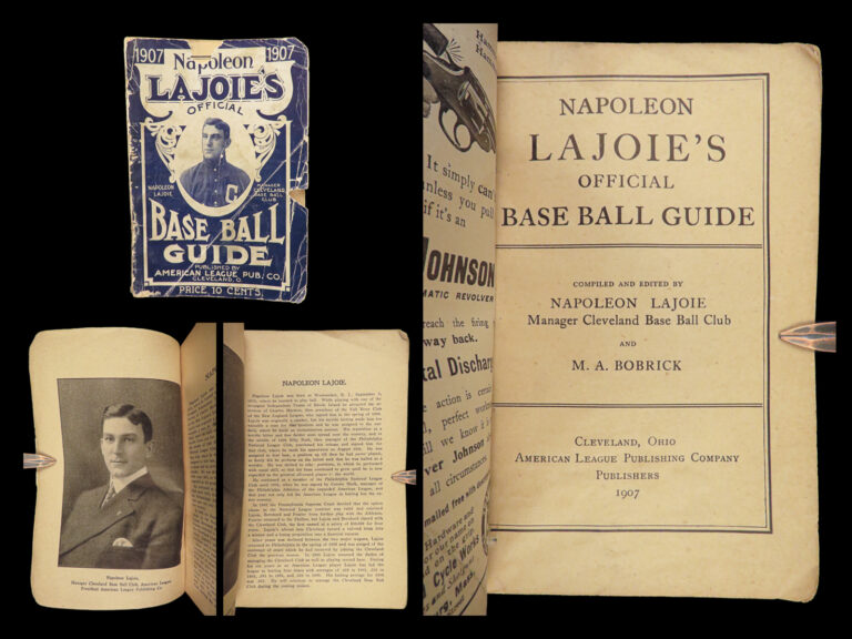 Image of 1907 Nap Lajoie Baseball Guide Honus Wagner TY COBB Cleveland Naps World Series