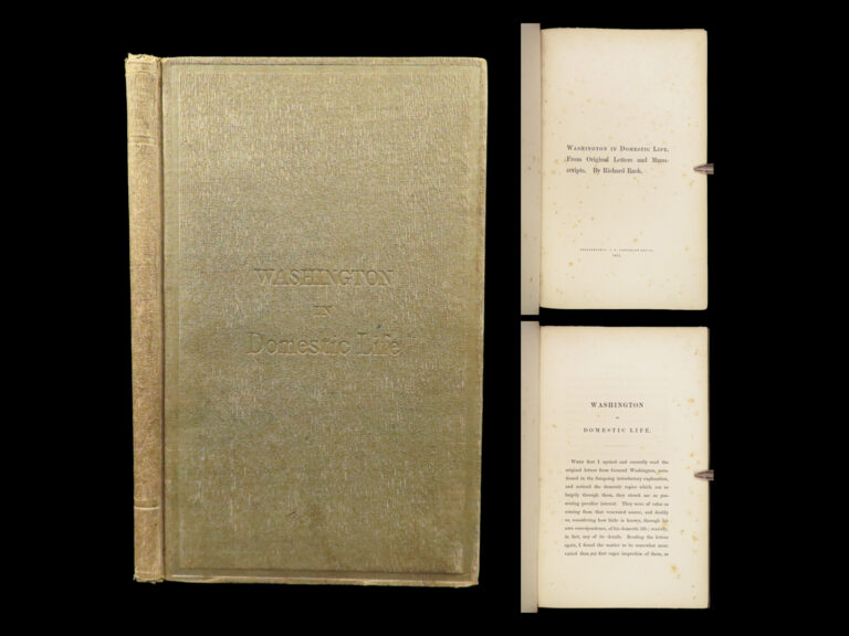 Image of 1857 George Washington 1ed Domestic Life & Letters to Tobias Lear Americana Rush