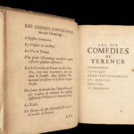 1659 TERENCE Comedies Greco-Roman Plays Latin French Peyrarede Commentary RARE