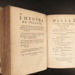 1659 TERENCE Comedies Greco-Roman Plays Latin French Peyrarede Commentary RARE