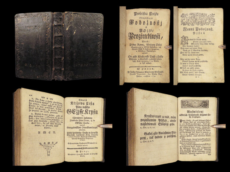 Image of 1774 CZECH BIBLE Devotional Prospěssná knjžka Prayers & Hymns Prague Republic