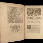 1668 King Louis IX France CRUSADES Joinville Cagne Knights RARE FOLIO 3in1