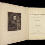 1833 William Hogarth Illustrated ART Political Hudibras Rakes Progress 2v SET