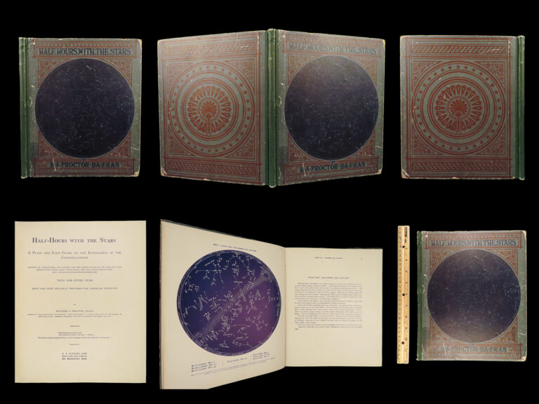 Image of 1887 ASTRONOMY 1ed Constellation Guide & Star MAPS Night Sky Science Proctor