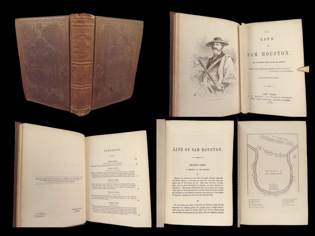 1855 texas 1ed life of sam houston remember the alamo mexico indians illustrated | charles edwards lester’s biographical account of the life of sam houston is an important early reference to the history of texas and the military exploits between texas and mexico. Other important topics covered in this book include houston’s interactions with creek indian warriors, the texas constitution, the battle of the alamo and “remember the alamo” slogan, the battle of san jacinto, houston’s treatment of prisoners, and the annexation of texas.