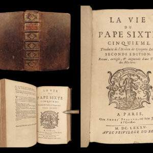 1685 Life of Pope Sixtus V Gregorio Leti Counter Reformation ROME Vatican 2in1