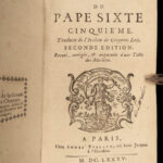 1685 Life of Pope Sixtus V Gregorio Leti Counter Reformation ROME Vatican 2in1