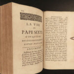 1685 Life of Pope Sixtus V Gregorio Leti Counter Reformation ROME Vatican 2in1