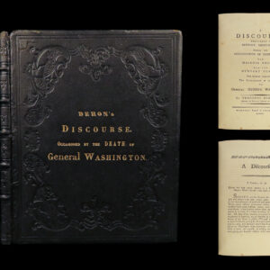 1800 George Washington 1ed Sermon on Death Dehon Rhode Island Newport Masonic