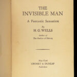 1933 HG Wells 1ed The Invisible Man Science Fiction Mystery Classic Photoplay