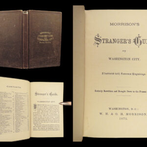 1875 Washington DC United States Travel Morrison Strangers Guide MAP Americana