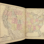 1865 Mitchell School ATLAS 31 MAPS America TEXAS Wild West Confederate South