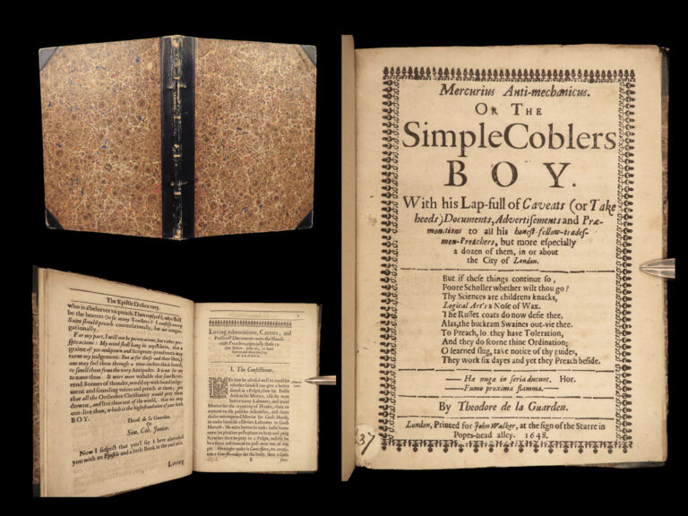Image of 1648 EARLY AMERICA Pilgrims 1ed Simple Cobler’s Boy Puritan Ward Colonial USA