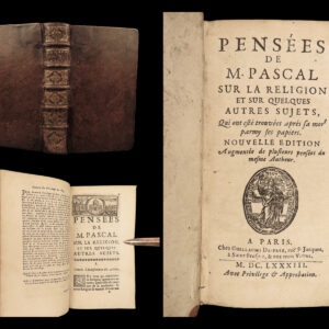 1683 FAMED Blaise Pascal PENSEES Apologetics Pascal’s Wager Philosophy Geometry