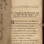 1687 Anglican John Rawlet 1ed Poetic Miscellanies Poetry Presbyterian Puritan